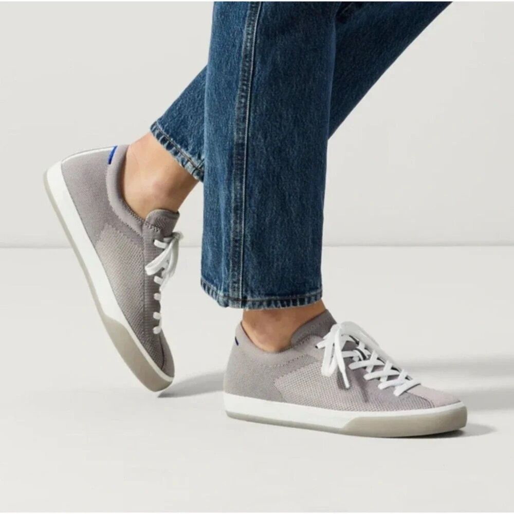 Rothy’s THE LACE UP SNEAKER Storm Gray Size 9